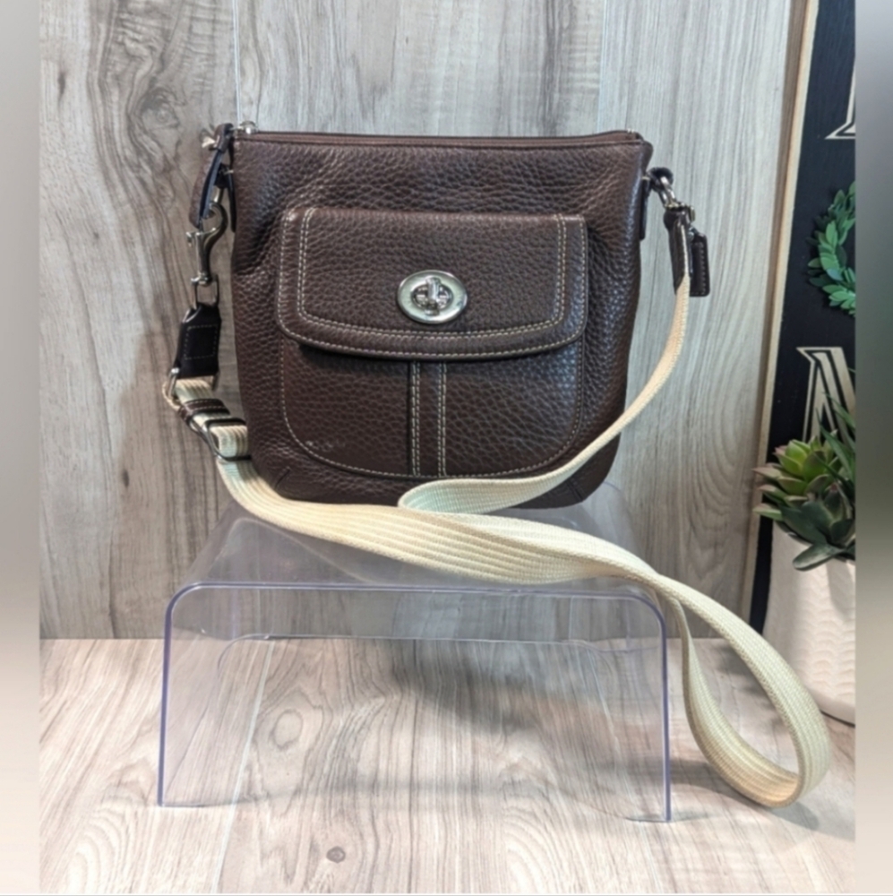 Coach Hamilton Crossbody Purse Vintage Brown Leather